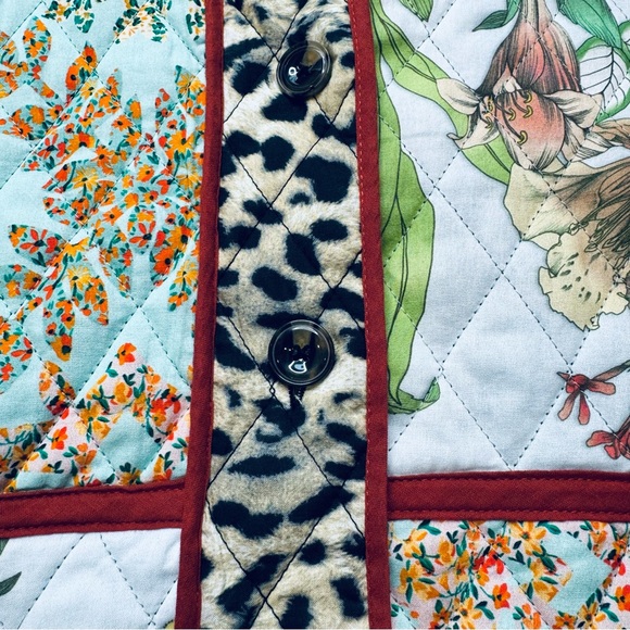 Johnny Was Liliana Quilted Pocket Coat Jacket Leopard Print Animal Cheetah XS/S - Picture 9 of 16